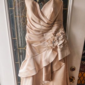 Jovani Champagne evening gown in style 3829